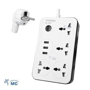 ADAPTADOR UNIVERSAL 3 USB + 4 CO