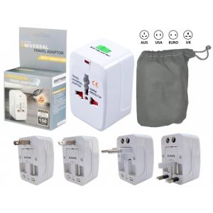 ADAPTADOR ENCHUFE UNIVERSAL PARA VIAJE C 2 USB VARIOS (PFW)