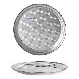 BANDEJA REDONDA 35 CM. PESADA ACERO INOXIDABLE