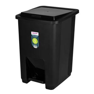 BASURERO PAPELERA CON PEDAL  NEGRO 15L