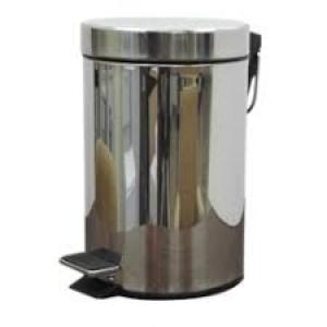 BASURERO PAPELERA C/PEDAL METAL 20 L. A. INOXIDABLE