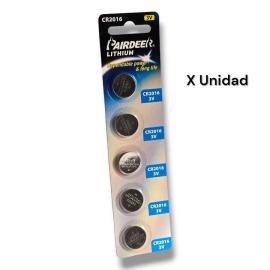 BATERÍA PILA LITIO CR2016 3V PAIRDEER X1 UNIDAD RELOJ