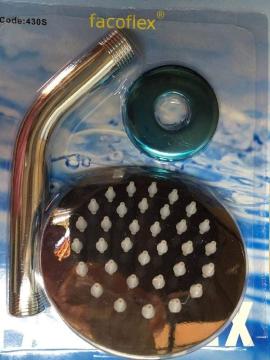 BRAZO Y ROSETA 10 CM. INOX. AN