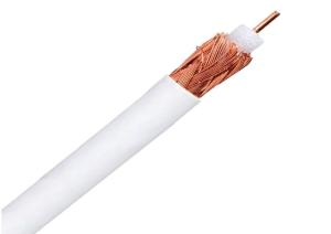 CABLE ANTENA BLIND COAXIAL RG6 BLANCO X100mts