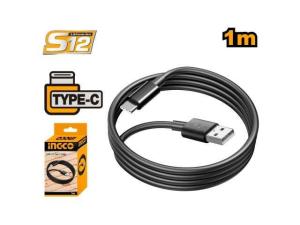 CABLE USB A TIPO C 1M 3A INGCO NEGRO GOMA