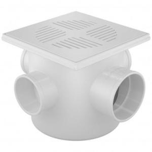 CAJA CENTRO MINI PILETA DE PISO 10X10X50MM FORTL (REJA 9.5)