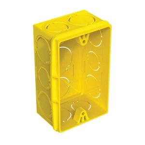 CAJA DE LUZ DE EMBUTIR AMARILLA 4 X 2 LARGA VALEPLAST