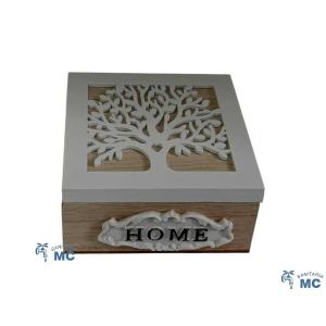 CAJITA DE MADERA MULTIUSO 12X12X6cm