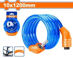 CANDADO DE BICICLETA 4 DIGITOS 10X1200MM  WADFOW(PFW)