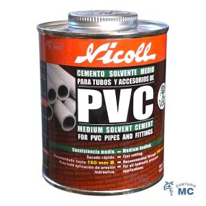 CEMENTO PARA PVC NICOLL 1/4 GALON (946ml) GRANDE ML (PFW)