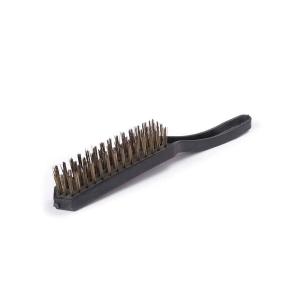 CEPILLO DE ACERO C/ MANGO PLASTICO 4 HILOS