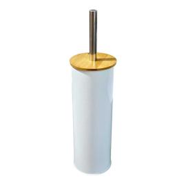 CEPILLO DE METAL CON TAPA DE BAMBU BLANCO.38X10CM (PB3)