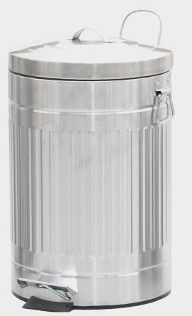 CESTO GALVANIZADO A PEDAL 5 LITROS
