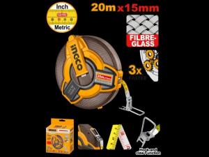 CINTA METRICA AGRIMENSOR 20MX15MM CON GANCHO  MANIJA DE GOMA