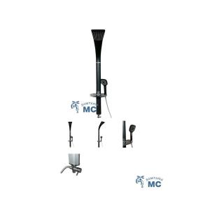 COLUMNA BARRAL DE DUCHA EXTERIOR Negro sin grifería