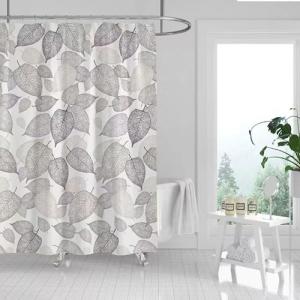 CORTINA BAÑO POLIESTER 180X180 NSHCR 3 HOJAS GRISES