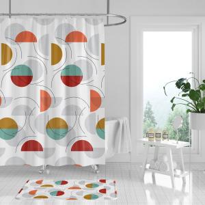 CORTINA BAÑO POLISTER 8 180X180 GEOMETRICA