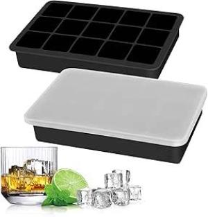 CUBETERA DE SILICONA PARA 15 HIELO-0-NEGRO (PFW)