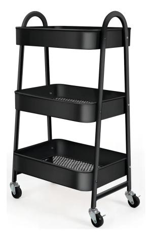 Carro Organizador De 3 Niveles Con Ruedas RACK [NEGRO]