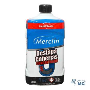 DESTAPA CAÑERIAS CONCENTRADO 1L MERCLIN LIQUIDO