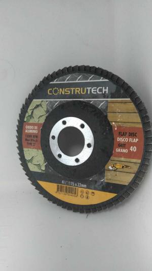 DISCOS FLAP 40, 4 1/2 115 X 22 MM  CONSTRUTECH (PFW)