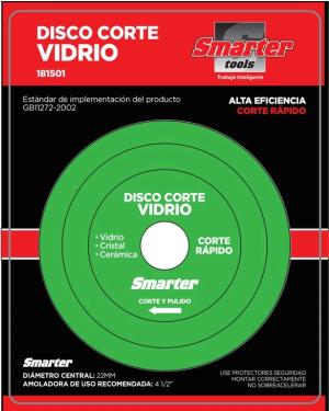 DISCO PARA VIDRIO/CRISTAL/CERAMICA 115X1X22.2 mm SMARTER