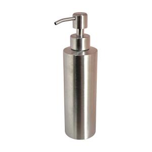 DISPENSADOR JABÓN ACERO PLATA 350ml BAÑO SATINADO LAVATORIO