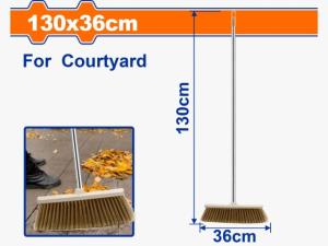 ESCOBA ESCOBILLÓN 36CM GRANDE CON PALO PARA PATIO WADFOW