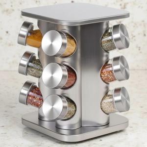 ESPECIERO CUADRADO GIRATORIO 12 FRASCOS INOX b88-12