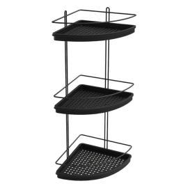ESQUINERO TRIPLE EST. PLAST. 27 X 20 X 54 CM. NEGRO (PFW)