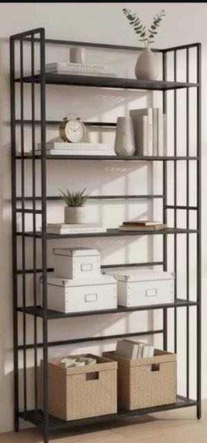 ESTANTERIA ORGANIZADOR METÁLICA [NEGRA] MULTIUSO 5 ESTANTES