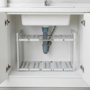 Estante bajo mesada de 2 niveles - BLANCO