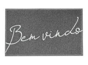 FELPUDO ALFOMBRA VINIL (BIENVENIDO) [GRIS] 40X60cm KAPAZI