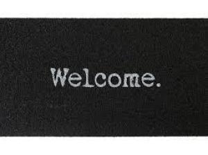 FELPUDO ALFOMBRA VINIL (WELCOME) [NEGRO] 40X75cm KAPAZI