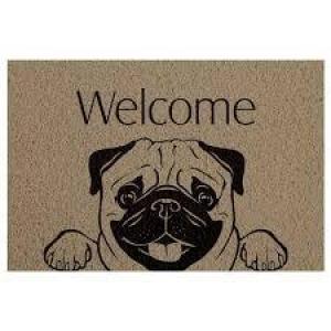 FELPUDO VINIL PET DOG WELCOME PUG 60X40 CM KAPAZI