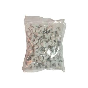 GRAMPAS C/ CLAVO N°4 PLÁSTICAS REDONDAS ELECTRICIDAD CABLE