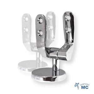 HERRAJE P/ ASIENTO TAPA MADERA METAL NIQUELADO