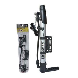 INFLADOR CHICO AMARILLO 27 X 330MM C/SOPORTE P/BICI CROW (P)