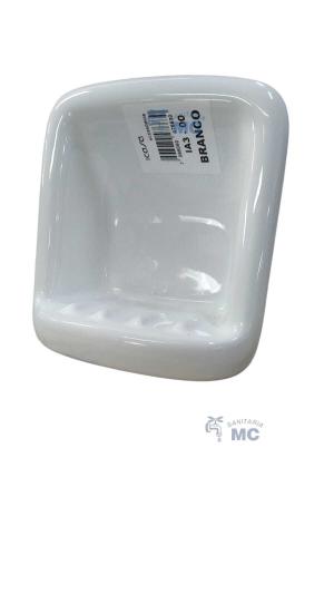 JABONERA 17 X 17cm EMBUTIR BLANCA DE LOZA(PFW)