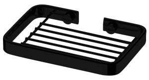 JABONERA de pared Negro Mate FUTURE 9,5x12x2cm H Evoluzione
