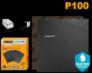 LIJA AL AGUA GRANO (P 100) 230X280MM INGCO