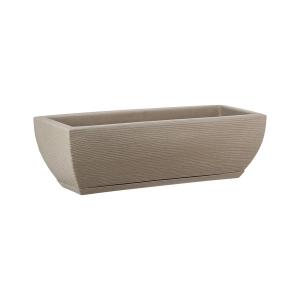 MACETA 48X16CM AMSTERDA GRAPHITO EFECTO PIEDRA BEIGE