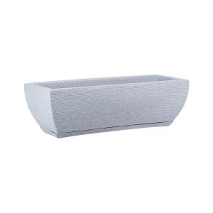 MACETA 48X16CM AMSTERDA GRAPHITO EFECTO PIEDRA GRIS