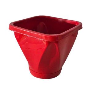 MACETA FACETA 22X22X18 CMS. 4.6 L. ROJO LADRILLO