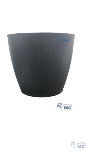 MACETA NORDICA EMLOZADO 22 LOZA NEGRO(PFW)
