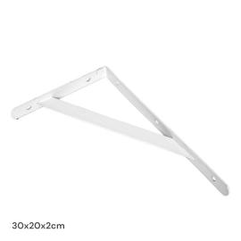 MÉNSULA ESCUADRA METAL 30x20x2CM BLANCO