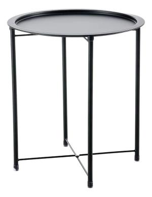 MESA AUXILIAR PLEGABLE RATONA METALICA[ NEGRA]