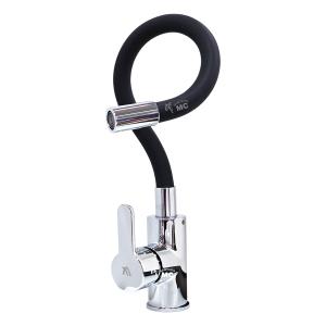 MONOCOMANDO MESADA BRONCE 35 PICO FLEXIBLE [NEGRO] (PFW)