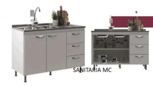 MUEBLE BAJO MESADA 1.20 50X80 ALTO [BLANCO] SIN ARMAR