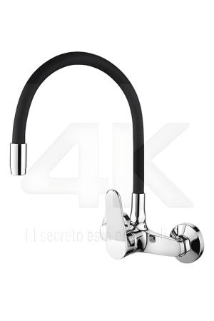 Monocomando cocina pared zinc 15cm FLEX NEGRO 4K